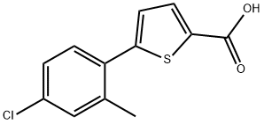 5-(4-クロロ-2-メチルフェニル)チオフェン-2-カルボン酸 化学構造式