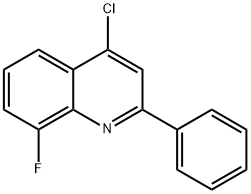 4-Chloro-8-fluoro-2-phenylquinoline 化学構造式