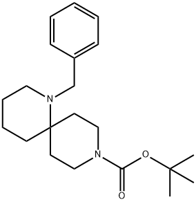 1,9-Diazaspiro[5.5]undecane-9-carboxylic acid, 1-(phenylmethyl)-, 1,1-dimethylethyl ester Struktur