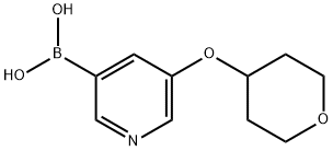 5-(tetrahydro-2H-pyran-4-yloxy)pyridin-3-ylboronic acid Struktur