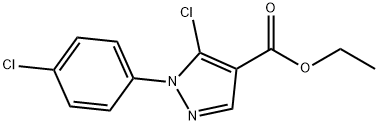 ethyl 5-chloro-1-(4-chlorophenyl)-1H-pyrazole-4-carboxylate Struktur