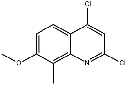 2,4-二氯-7-甲氧基-8-甲基喹啉, 1108659-32-0, 结构式