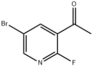 1-(5-ブロモ-2-フルオロピリジン-3-イル)エタノン 化学構造式