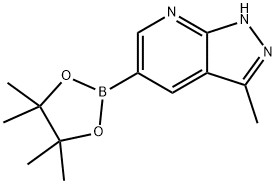 3-Methyl-1H-pyrazolo[3,4-b]pyridine-5-boronic acid pinacol ester Structure