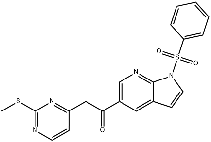 1111638-52-8 2-[2-(甲硫基)嘧啶-4-基]-1-[1-(苯磺酰基)-1H-吡咯并[2,3-B]吡啶-5-基]乙酮