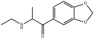 2-(エチルアミノ)-1-(1,3-ベンゾジオキソール-5-イル)-1-プロパノン 化学構造式