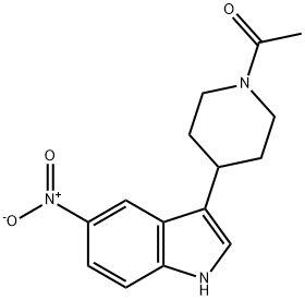 1-[4-(5-Nitro-1H-indol-3-yl)-1-piperidinyl]ethanone Struktur