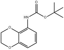 (2,3-二氢苯并[B][1,4]二氧杂环己烷基-5-基)氨基甲酸叔丁酯,1116136-19-6,结构式
