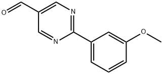 2-(3-Methoxyphenyl)pyrimidine-5-carboxaldehye Struktur