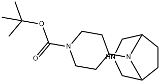 4-(3,8-二氮杂双环[3.2.1]-8-辛基)-1-哌啶羧酸1,1-二甲基乙基酯 结构式