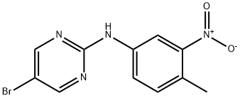 (5-Bromo-pyrimidin-2-yl)-(4-methyl-3-nitro-phenyl)-amine Struktur