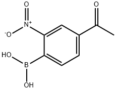 4-Acetyl-2-nitrophenylboronic acid Struktur