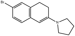 1-(6-bromo-3,4-dihydronaphthalen-2-yl)pyrrolidine Struktur