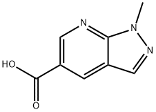 1-METHYL-1H-PYRAZOLO[3,4-B]PYRIDINE-5-CARBOXYLIC ACID Struktur