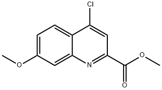 4-クロロ-7-メトキシキノリン-2-カルボン酸メチル 化学構造式