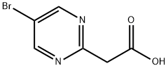 (5-溴嘧啶-2-基)乙酸, 1134327-93-7, 结构式