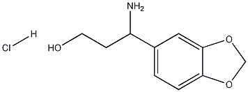 3-胺-3-(1,3-二噁茚-5-基)丙烷-1-醇盐酸盐 结构式