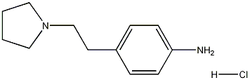 4-(2-(吡咯烷-1-基)乙基)苯胺盐酸盐 结构式