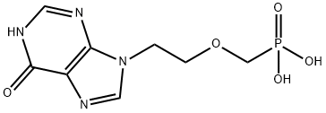 2-(6-Hydroxy-9H-purine-9-yl)ethoxymethylphosphonic acid,113884-65-4,结构式