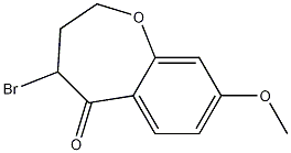 4-bromo-8-methoxy-3,4-dihydrobenzo[b]oxepin-5(2H)-one Struktur