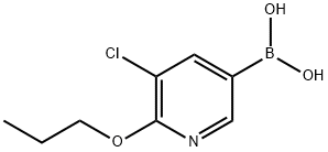 5-CHLORO-6-PROPOXYPYRIDINE-3-BORONIC ACID,1150114-70-7,结构式