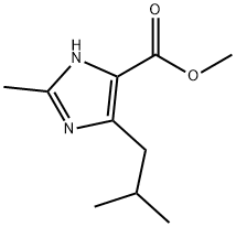 4-异丁基-2-甲基-1H-咪唑-5-甲酸甲酯 结构式