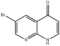 6-Bromo-1,8-naphthyridin-4(1H)-one Struktur