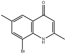 8-Bromo-2,6-dimethyl-4-hydroxyquinoline 化学構造式