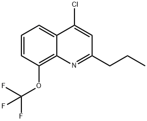 4-Chloro-2-propyl-8-trifluoromethoxyquinoline 化学構造式