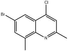 6-ブロモ-4-クロロ-2,8-ジメチルキノリン 化学構造式
