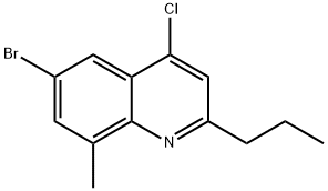 6-Bromo-4-chloro-8-methyl-2-propylquinoline Structure