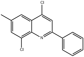 4,8-Dichloro-6-methyl-2-phenylquinoline 化学構造式