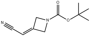 3-(氰基亚甲基)氮杂环丁烷-1-甲酸叔丁酯,1153949-11-1,结构式