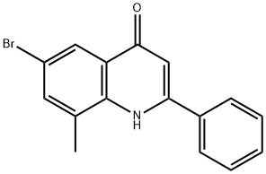 6-Bromo-4-hydroxy-8-methyl-2-phenylquinoline Struktur