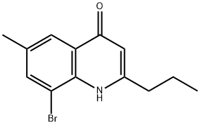 8-Bromo-4-hydroxy-6-methyl-2-propylquinoline Structure