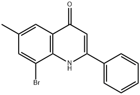 8-Bromo-4-hydroxy-6-methyl-2-phenylquinoline Struktur