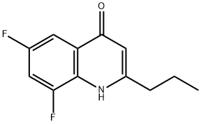 6,8-Difluoro-4-hydroxy-2-propylquinoline Struktur