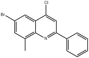 6-Bromo-4-chloro-8-methyl-2-phenylquinoline 结构式