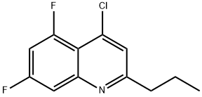 4-Chloro-5,7-difluoro-2-propylquinoline 结构式