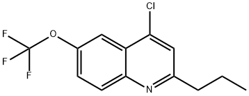 4-Chloro-2-propyl-6-trifluoromethoxyquinoline 化学構造式