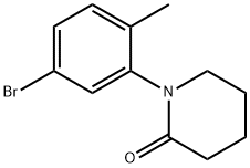 1-(5-溴-2-甲基苯基)哌啶-2-酮 结构式