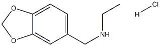 N-(benzo[d][1,3]dioxol-5-ylmethyl)ethanamine hydrochloride 化学構造式