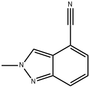 4-Cyano-2-methylindazole 化学構造式