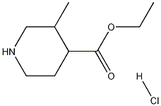 3-Methyl-piperidine-4-carboxylic acid ethyl ester hydrochloride Struktur