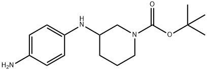 3-(4-amino-phenylamino)- piperidine-1-carboxylic acid tert-butyl ester Struktur
