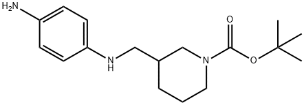 3-[(4-amino-phenylamino)-methyl]- piperidine-1-carboxylic acid tert-butyl ester 结构式