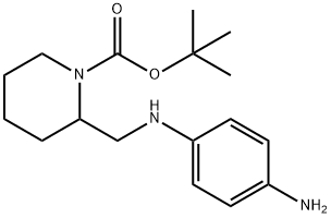 2-[(4-amino-phenylamino)-methyl]- piperidine-1-carboxylic acid tert-butyl ester 化学構造式