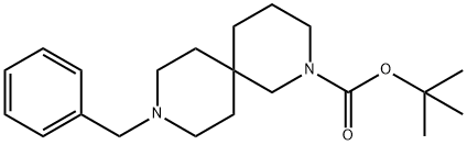 Tert-Butyl 9-benzyl-2,9-diazaspiro[5.5]undecane-2-carboxylate Struktur