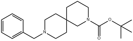 9-苄基-2,9-二氮杂螺[5.5]十一烷-2-羧酸叔丁酯 结构式