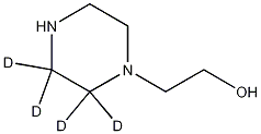 N-(2-Hydroxyethyl)piperazine-d4 化学構造式